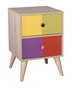 Hanah Home Mesita de Noche Kmd-920-Sx-1 Dormitorio Tablero de Partículas Melamina 44x66x44cm Elegante Funcional